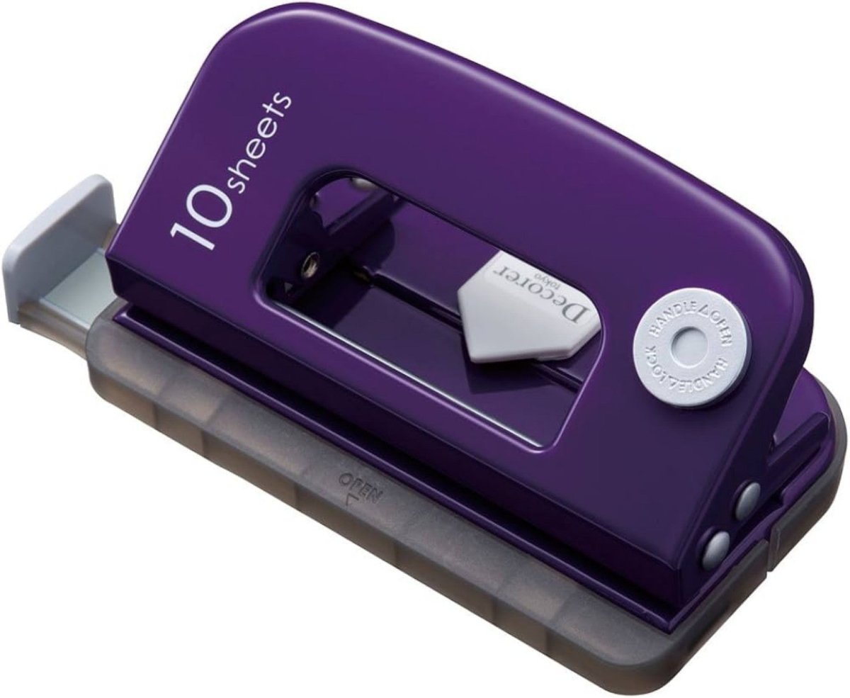 10-Sheet Metal Paper Hole Punch Purple Lebanon