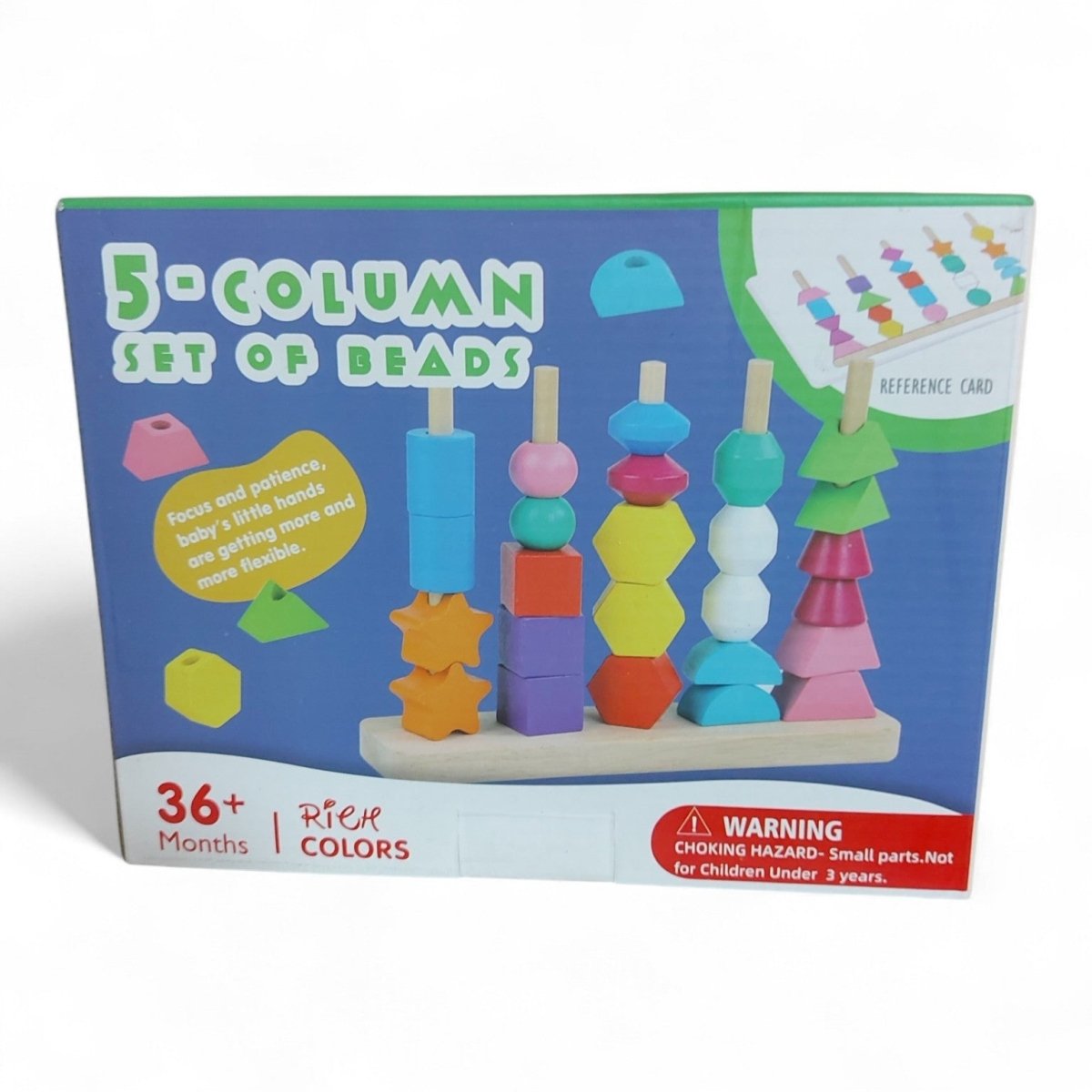 5-Column Beads Stacking Set Wooden Educational Toy Lebanon