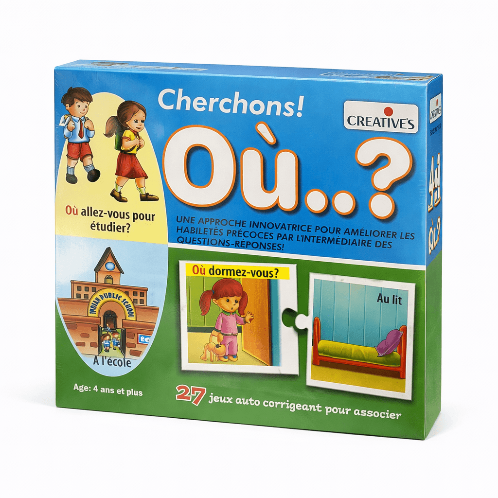 Cherchons Où Educational Puzzle Game for Kids Learn Daily Places & Questions | 27 Self-Correcting Matching Sets | Ages 4+ Lebanon