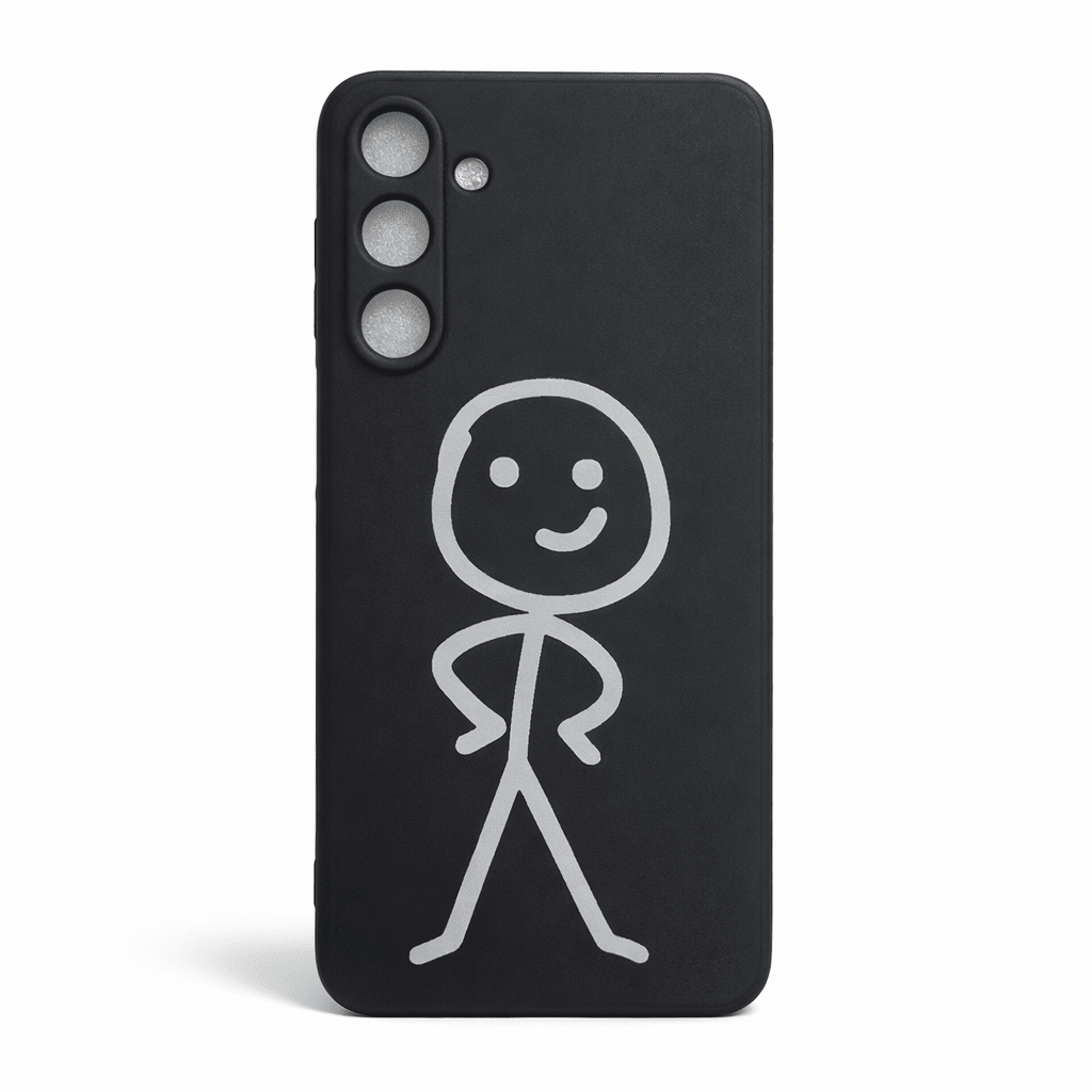 Minimal Stick Figure Matte Phone Case Black Lebanon