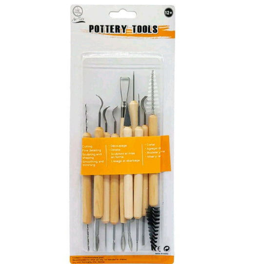 Pottery Tools Set – 12 Pieces Clay Sculpting Kit