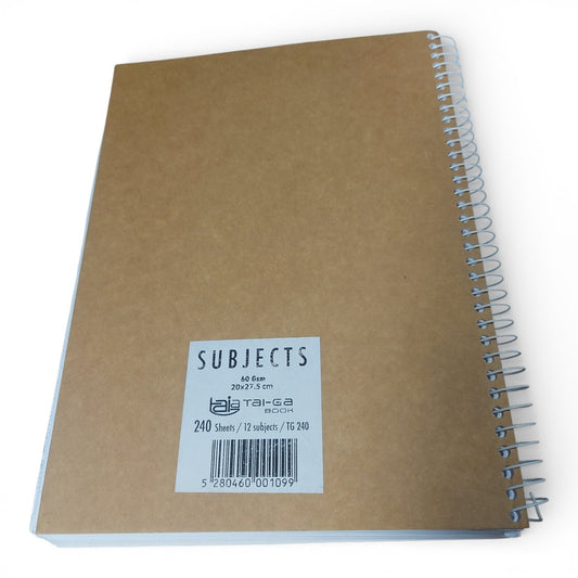 Spiral Notebook – Kraft Cover (12 Subjects)
