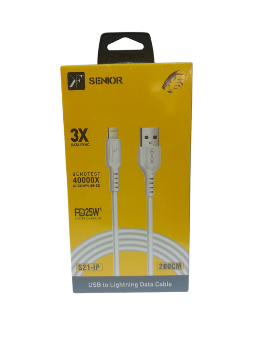 SENIOR USB to Lightning Fast Charging Cable – 25W (2m)