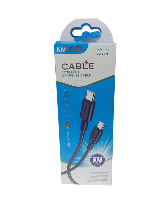 KAKUSIGA Type-C to Type-C Fast Charging Cable – 60W (1m)