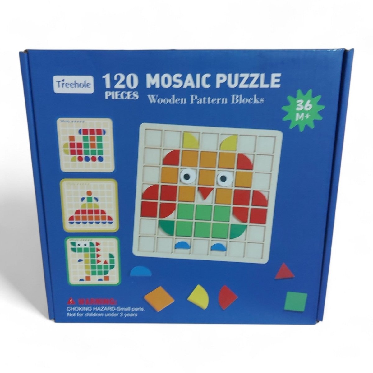 120-Piece Wooden Mosaic Puzzle  Pattern Blocks Set Lebanon