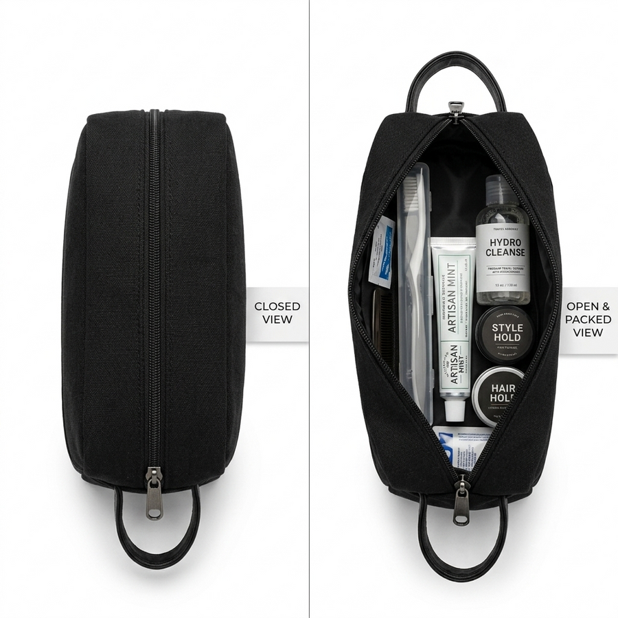 Coteci black tech organizer pouch holding cables, charger and power bank — available in Lebanon
