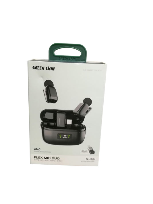 Green Lion Flex Mic Duo – Wireless Microphone (Type-C & Lightning 2-in-1)