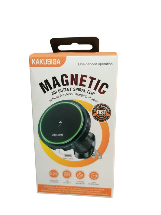 KAKUSIGA Magnetic Air Vent Wireless Charger – Fast Charging Holder
