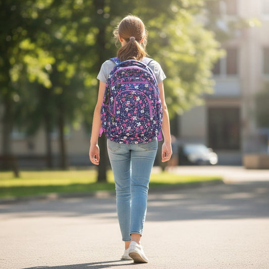 Purple Floral Backpack