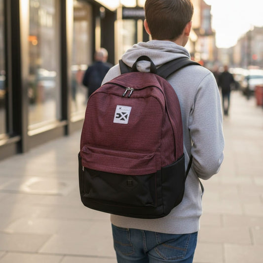 Maroon & Black Two-Tone Backpack