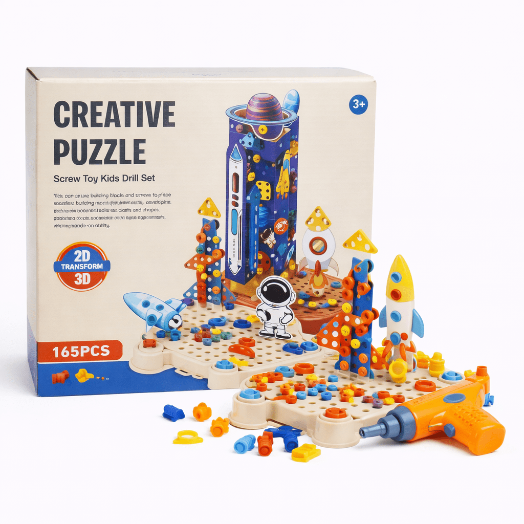 Creative Puzzle Screw Toy  Kids Drill Set 165 Pieces Lebanon