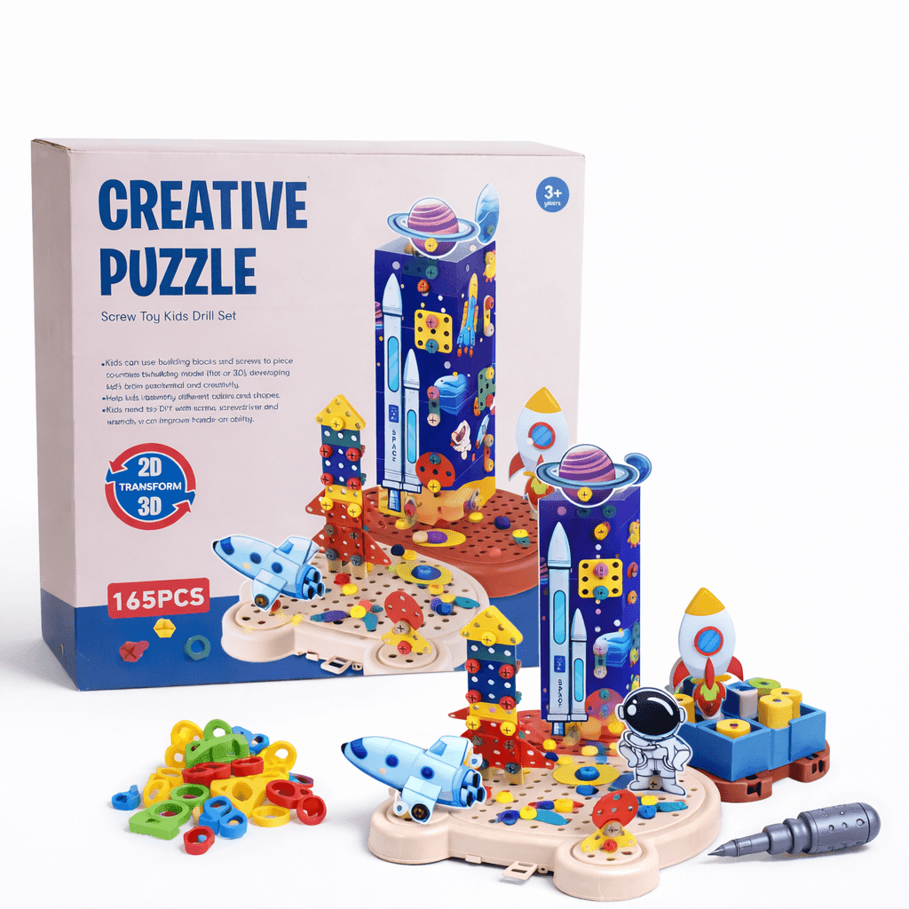 Creative Puzzle Screw Toy Set  165 Pieces Kids Drill Playset Lebanon