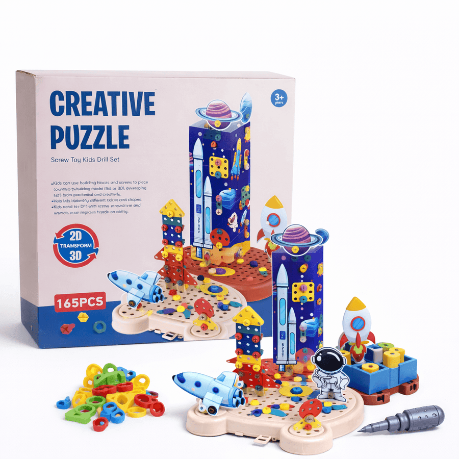 Creative Puzzle Screw Toy Set  165 Pieces Kids Drill Playset Lebanon