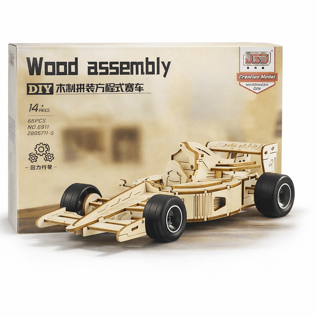 DIY Wooden Formula Racing Car Model Kit 66 Pieces Lebanon