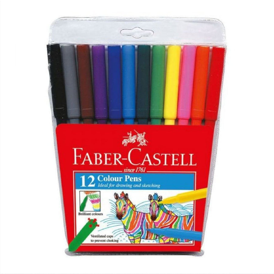 Faber-Castell Colour Pens  12 Colors Lebanon