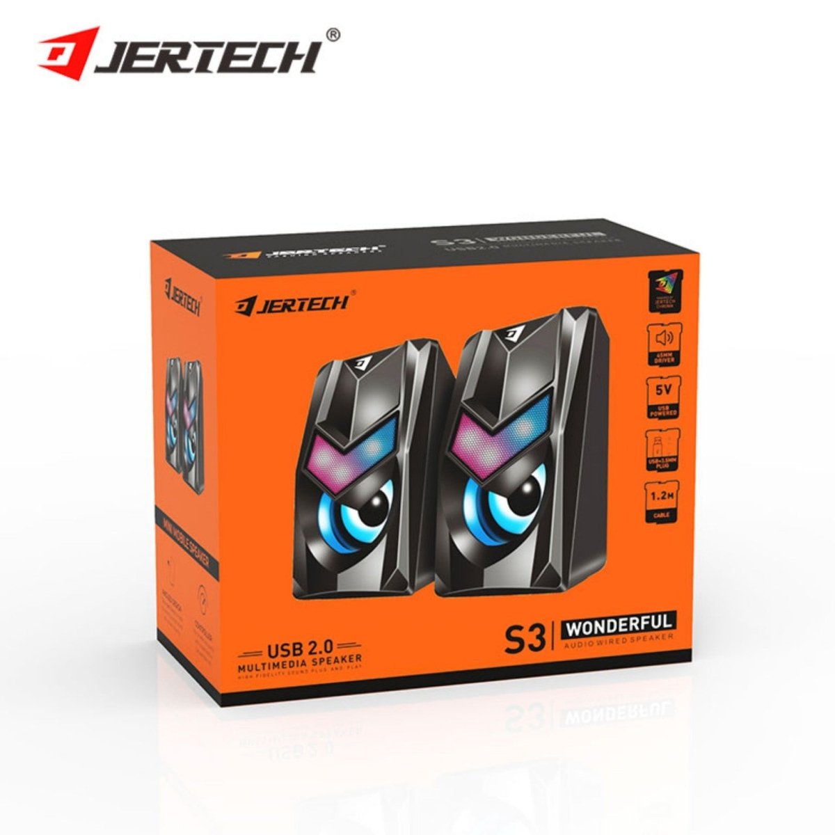 JERTECH S3 USB 2.0 Multimedia Speakers - Androks & Pablos