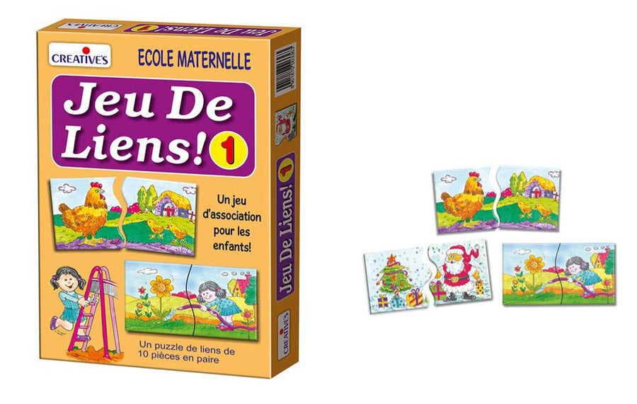 Jeu De Liens Educational Puzzle for Kids  Association & Story Matching Game | 10 Pair Puzzle Pieces | Ages 3+ Lebanon