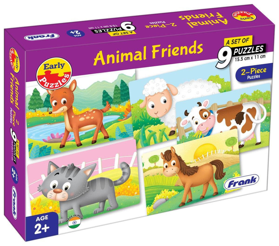 Kids Animal Friends Puzzle Set  2-Piece Learning Puzzles 9 Puzzles Ages 2+ Lebanon