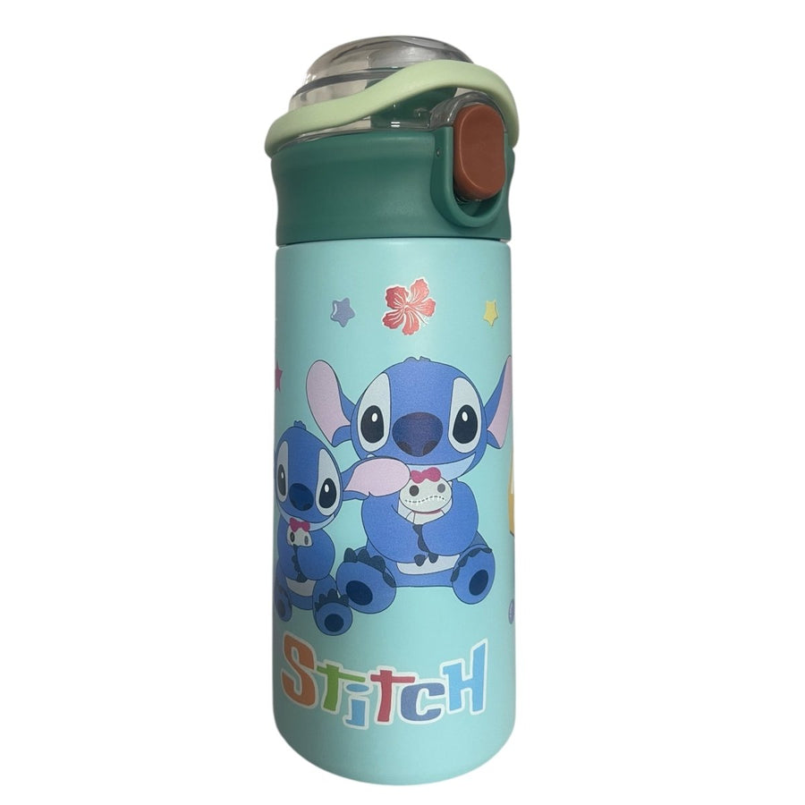 Kids Stainless Steel Water Bottle with Straw Lid  Stitch Cartoon Design | Leakproof School Bottle Lebanon