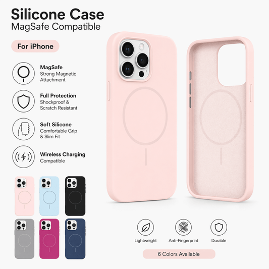 MagSafe Silicone Case for iPhone – Shockproof Slim Cover Lebanon