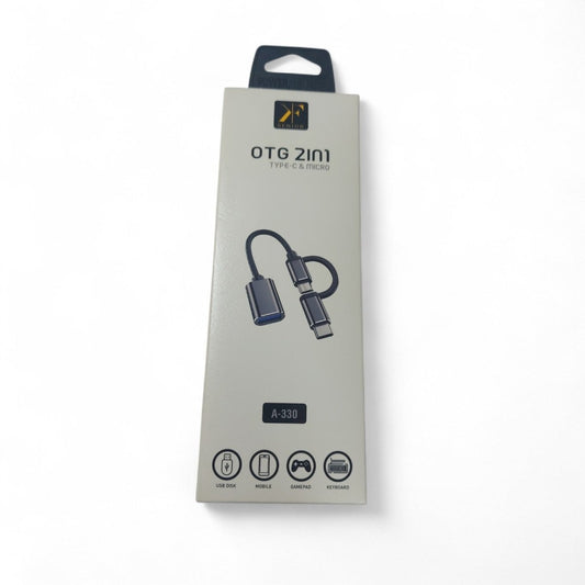 OTG 2-in-1 Adapter  Type-C & Micro USB Model A-330 Lebanon