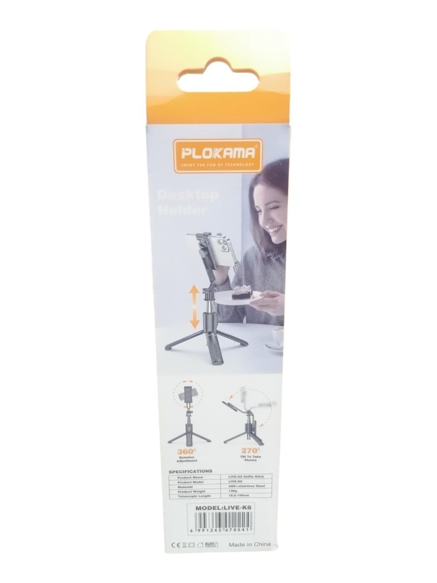 Plokama LIVE - K6 Selfie Stick & Tripod – Desktop Holder - Androks & Pablos