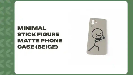 Minimal Stick Figure Matte Phone Case (beige) by@Outfy