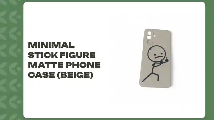 Minimal Stick Figure Matte Phone Case (beige) by@Outfy