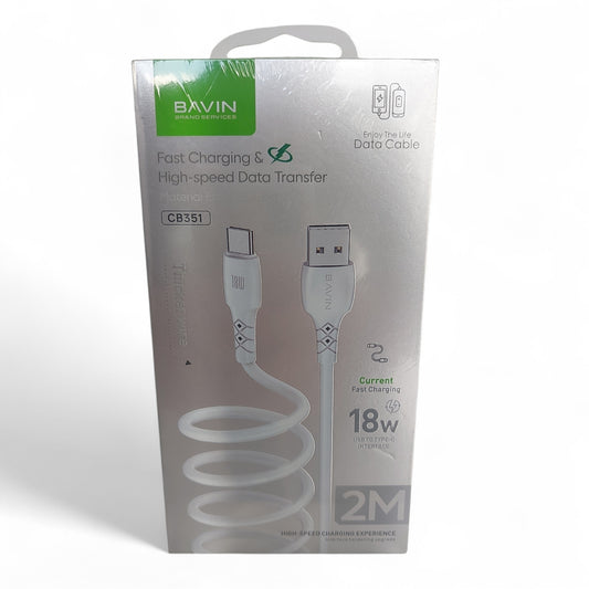 🔌 BAVIN USB-A to Type-C Cable (CB351) – 2M