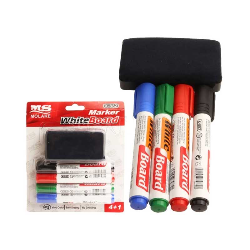 Whiteboard Marker Set with Eraser  4 Colors + Eraser Lebanon